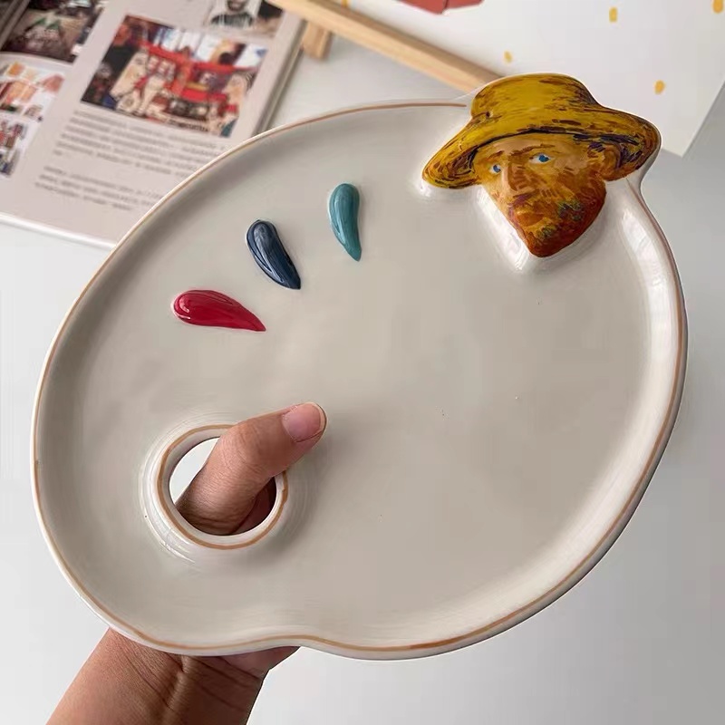 Artistic Irregular Palette Creative Ceramic Fruit Tray Jewellery Storage Tray Home Breakfast Dessert Tray