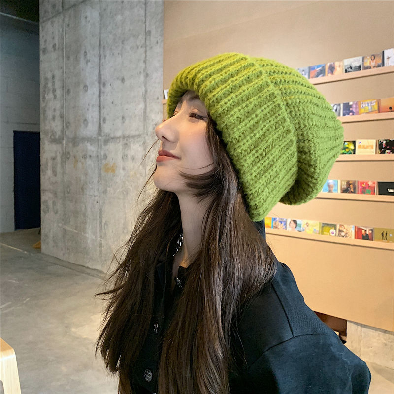 Winter Hats Woman Solid Loose Caps For Men Soft Woolen Beanie Knitted Streetwear Women's Hat Stretch Well Warm Couple Beaines