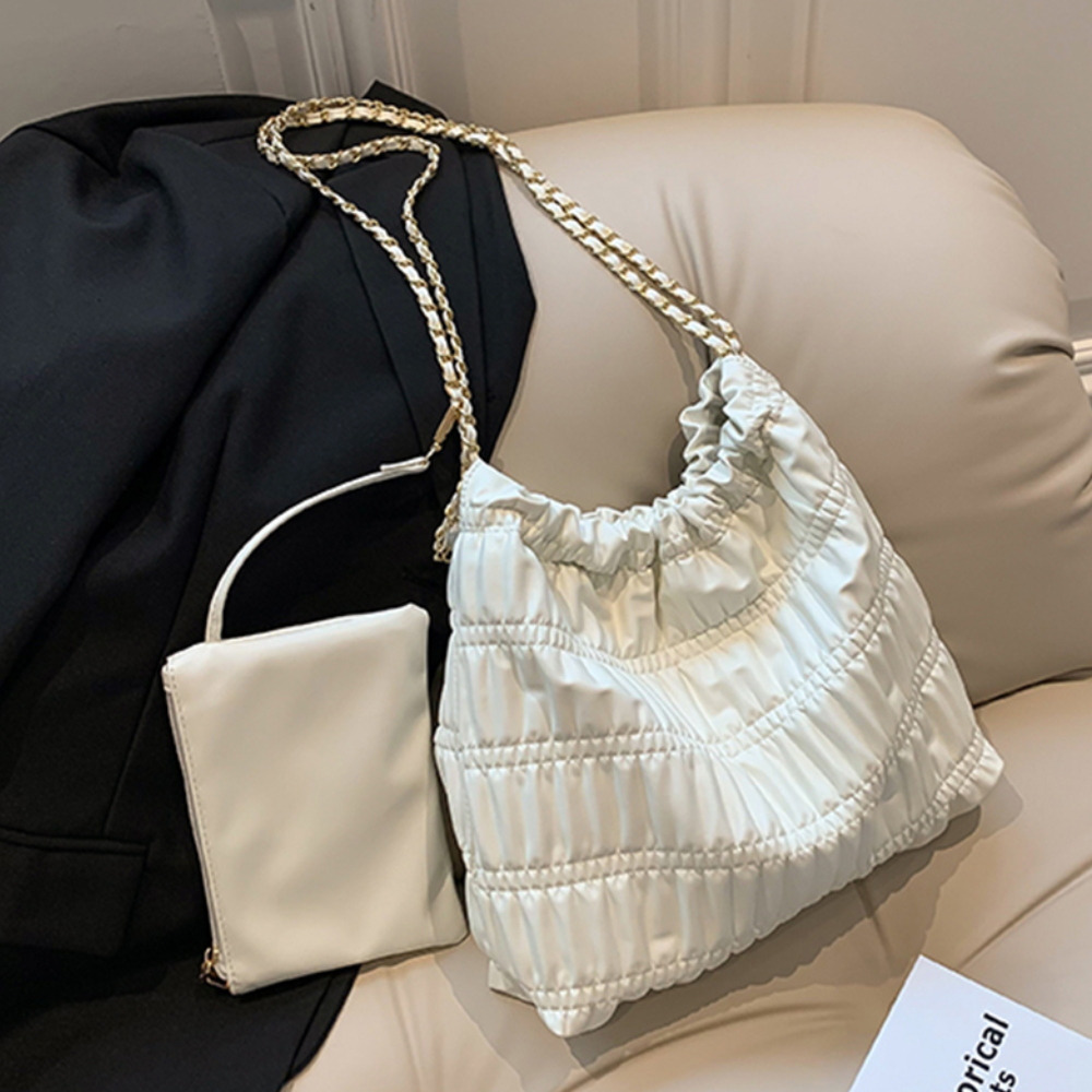 Women Handbag Totes Shoulder Bag Pu Leather Large Capacit Crossbody Bag Retro Shopping Bag Korean Simple Solid Color Handbag