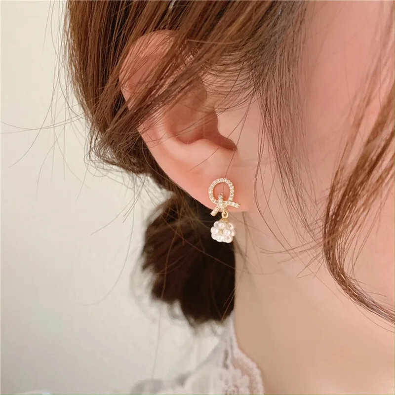 Bow Pearl Clip Earrings No Hole Ear Clips Fashionable Exquisite Clip On Earring Without Piercing Minimalist Earring