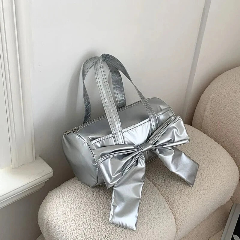Giorgia Milani Top Zip Leather Hobo Bag Pockets Gray Silver Large Purse  Nice! | eBay