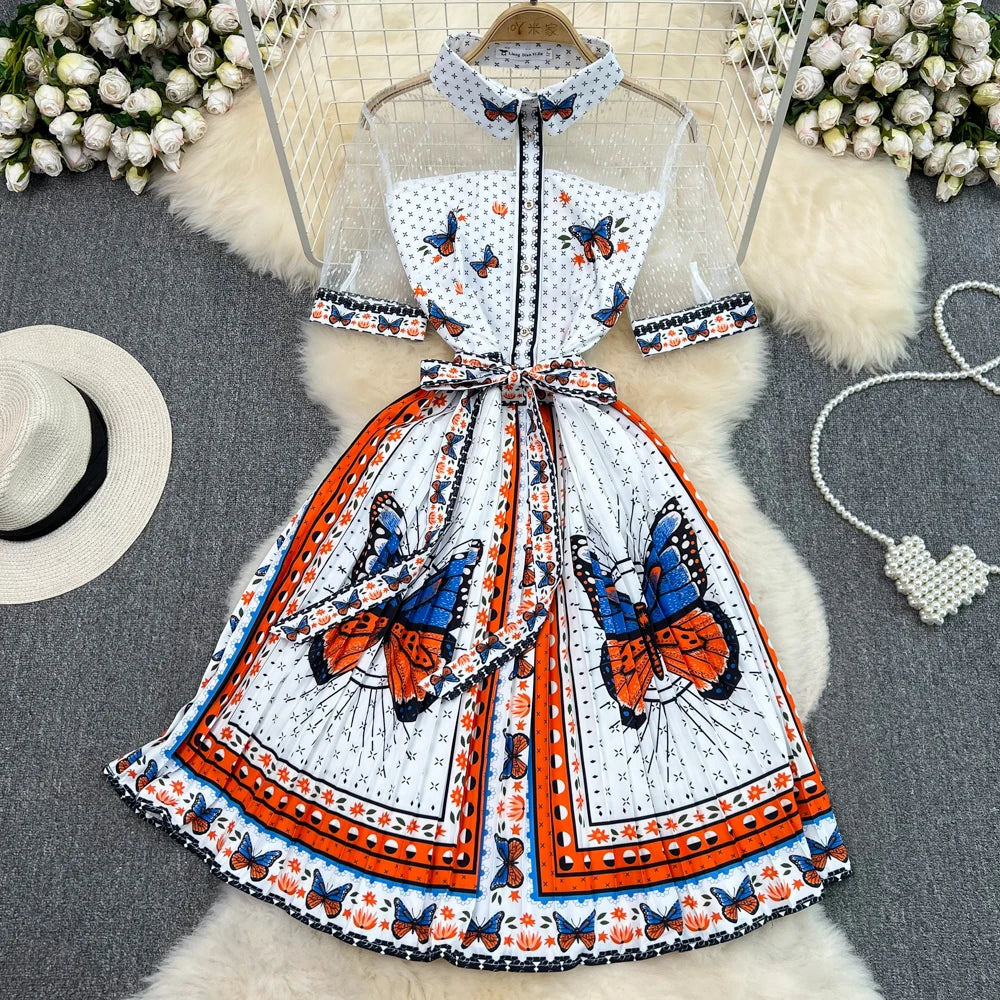 Butterfly vintage dress deals