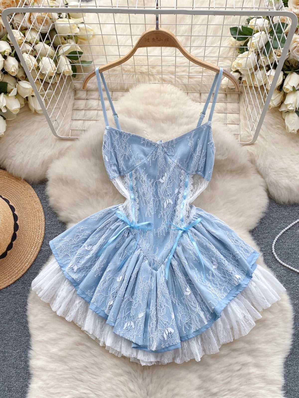 white christmas dresses LIGHT BLUE PRINCESS DRESS main image 1