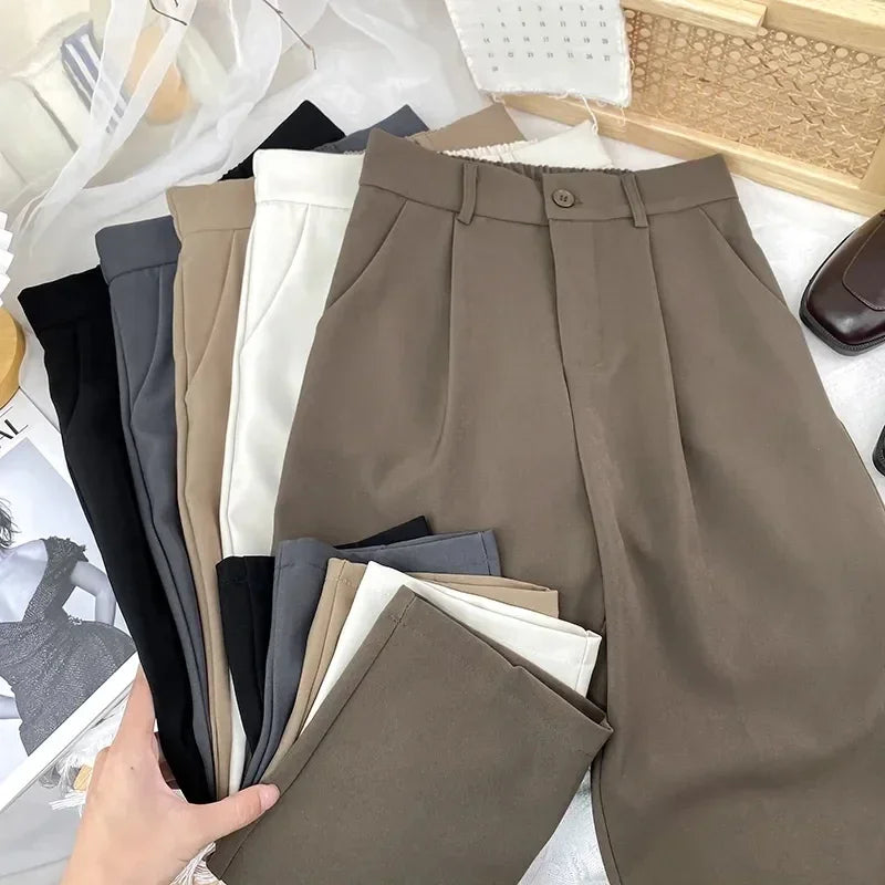 Womens High-waisted Tailored Work Trousers In Assorted Colors