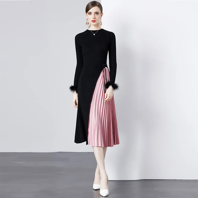 chinese dress ladies Amazon.com: DRQPLOUH Spring and Autumn Elegant Stand-up Collar high-end  Temperament Long-Sleeved Waist Pleated Long Skirt Dress(Black,Small) :  Clothing, Shoes & Jewelry main image 0