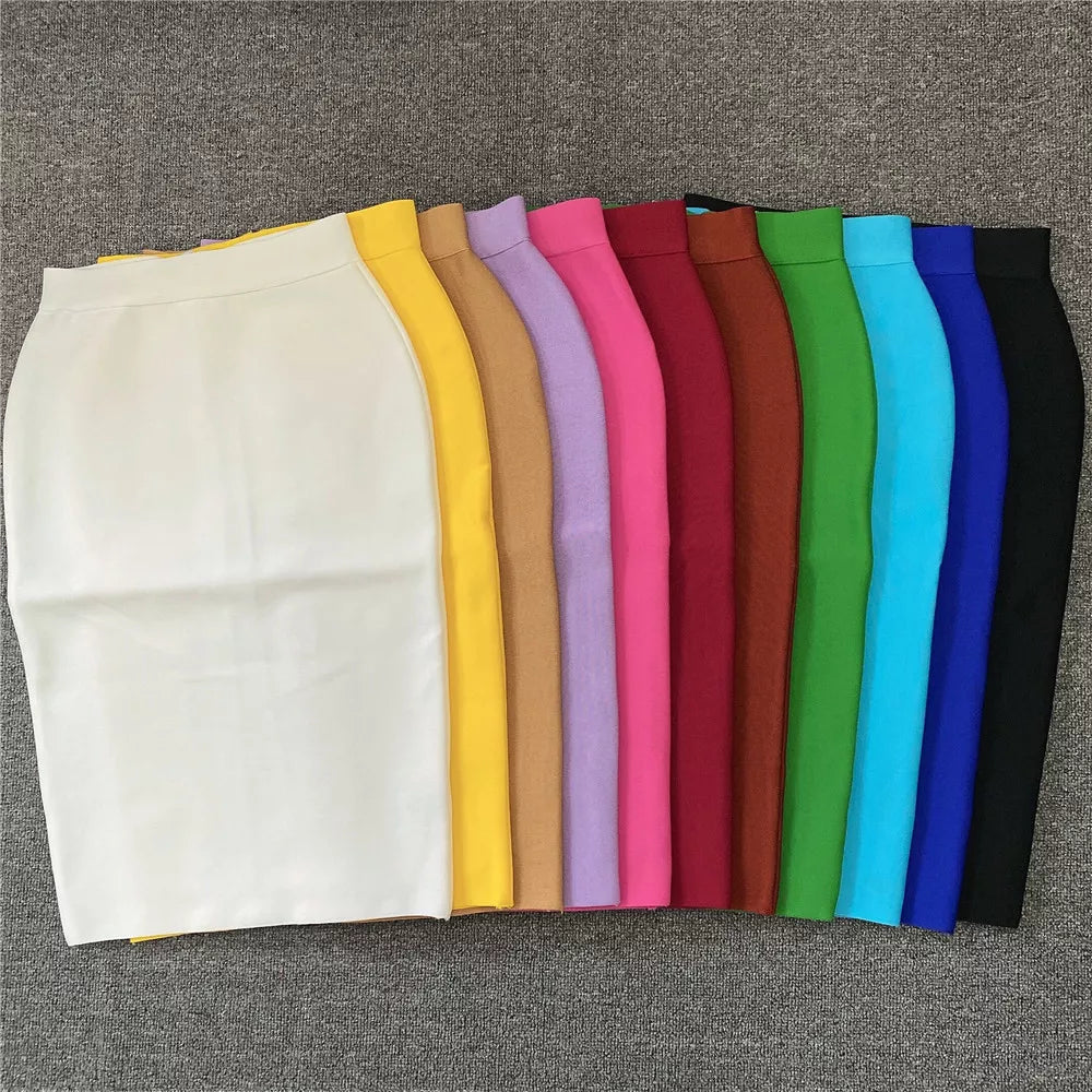 Womens High-waisted Pencil Skirts In Assorted Colors