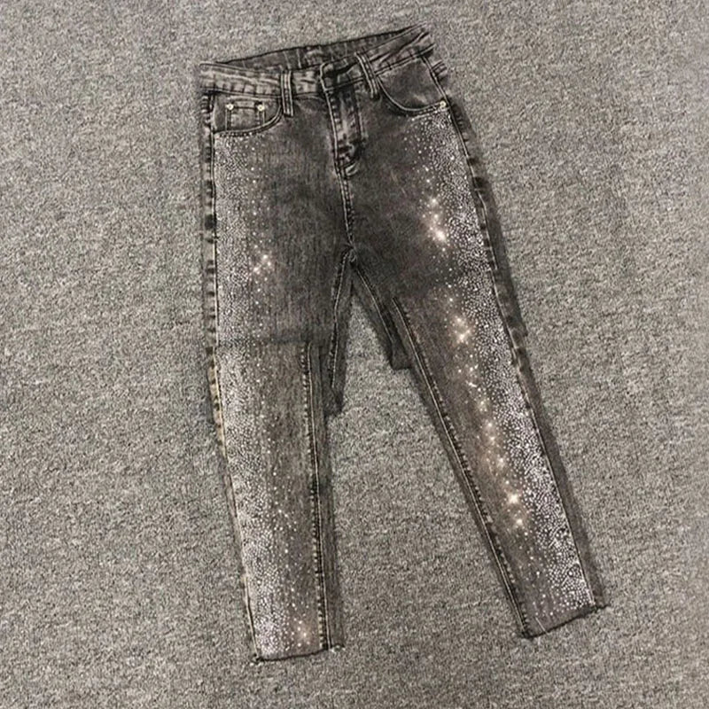 mnml RHINESTONE SKINNY DENIM サイズ30 mnml ミニマル デニムパンツ X201 RHINESTONE SKINNY DENIM