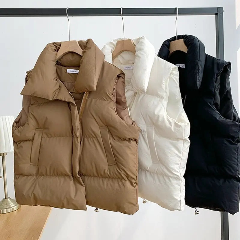 Sleeveless winter vest hot sale