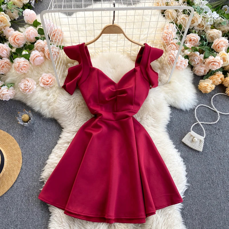 satin red dress prom Gorgeous Red Satin Strapless A Line Cheap Prom Dresses Evening Gowns PL226