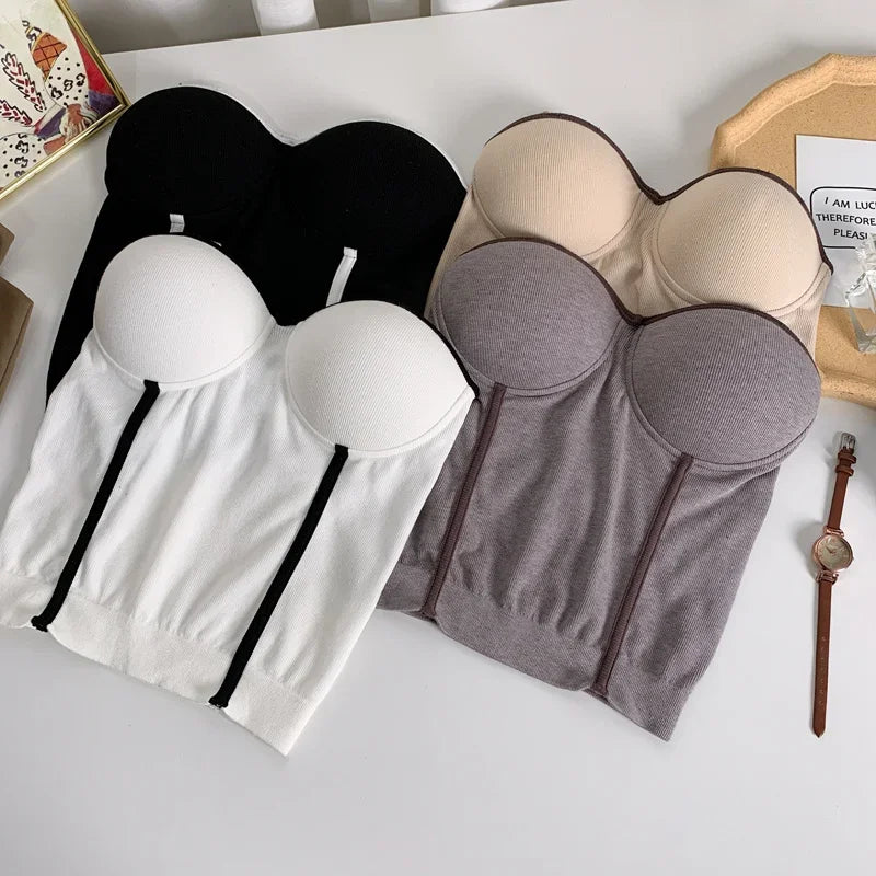 Stylegoing Womens Strapless Padded Tube Top Bandeau Bra Multipack