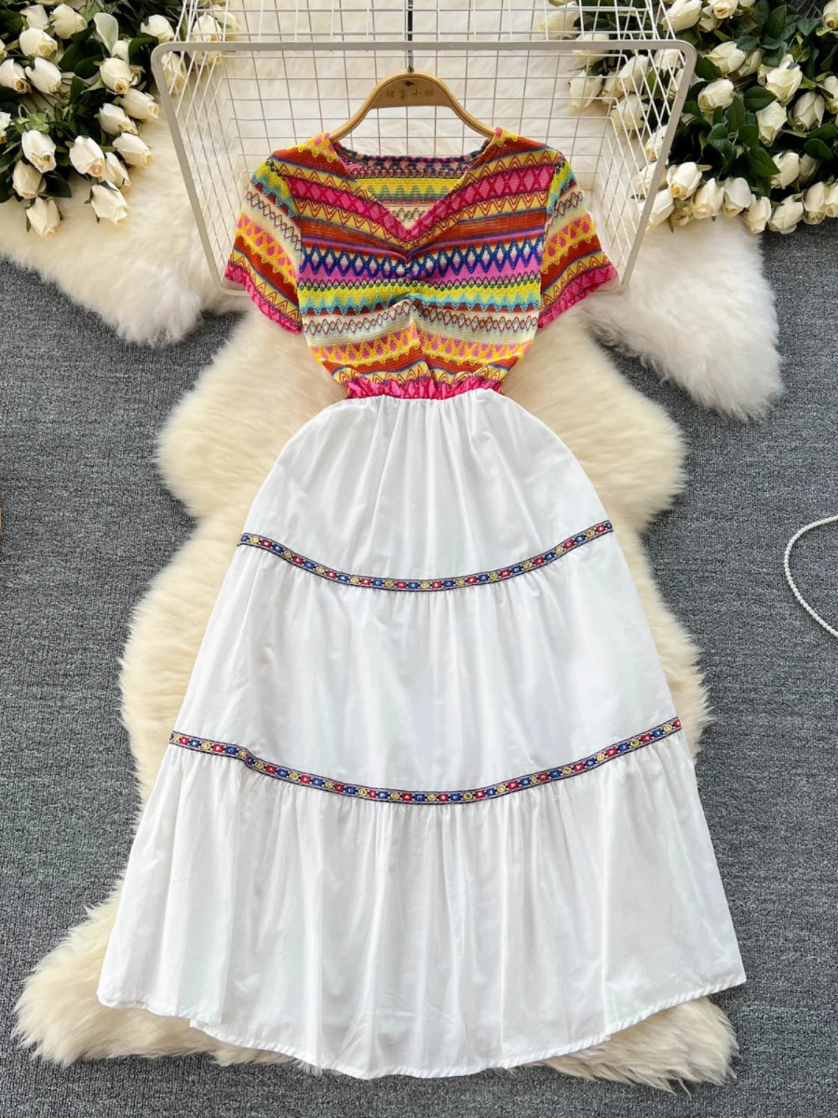 crochet boho maxi dress Boho Floral Crochet Sleeveless Beach Cover Up Dress Apricot / S / 100%Polyester main image 1
