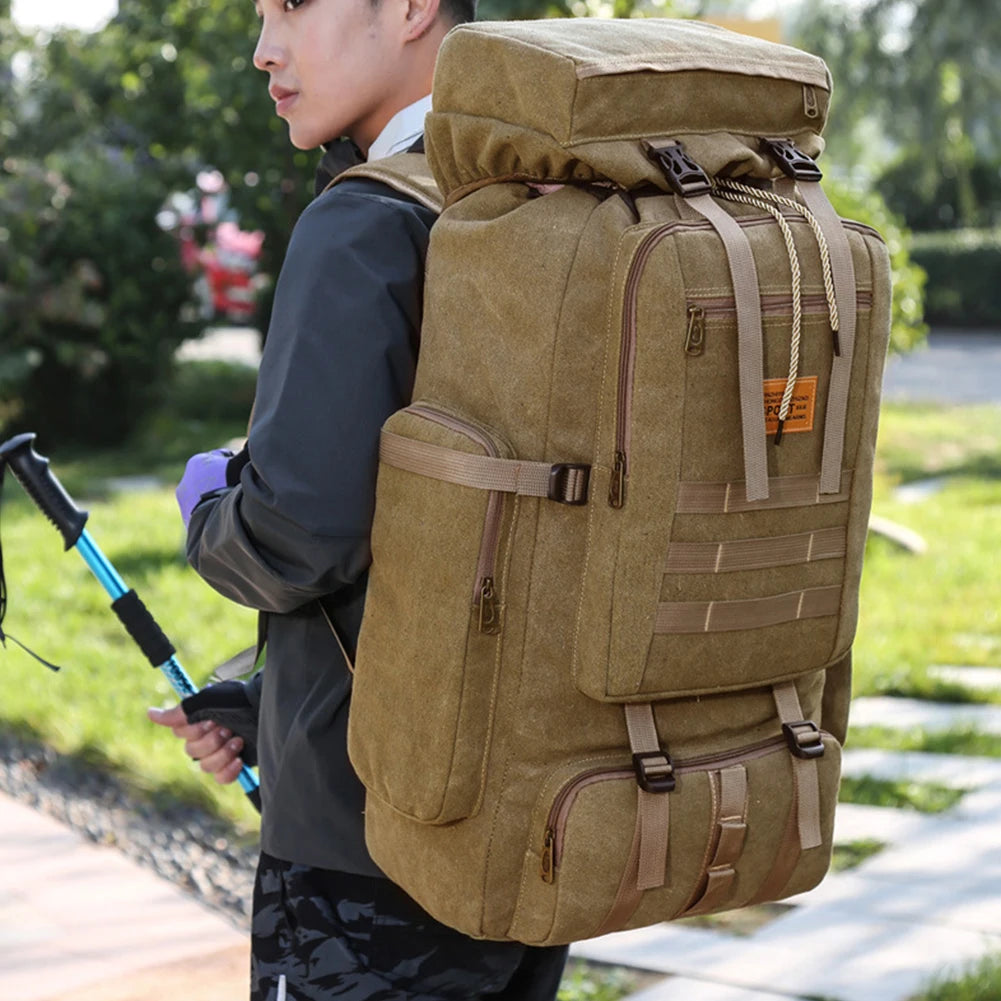 Canvas outdoor backpack cheap