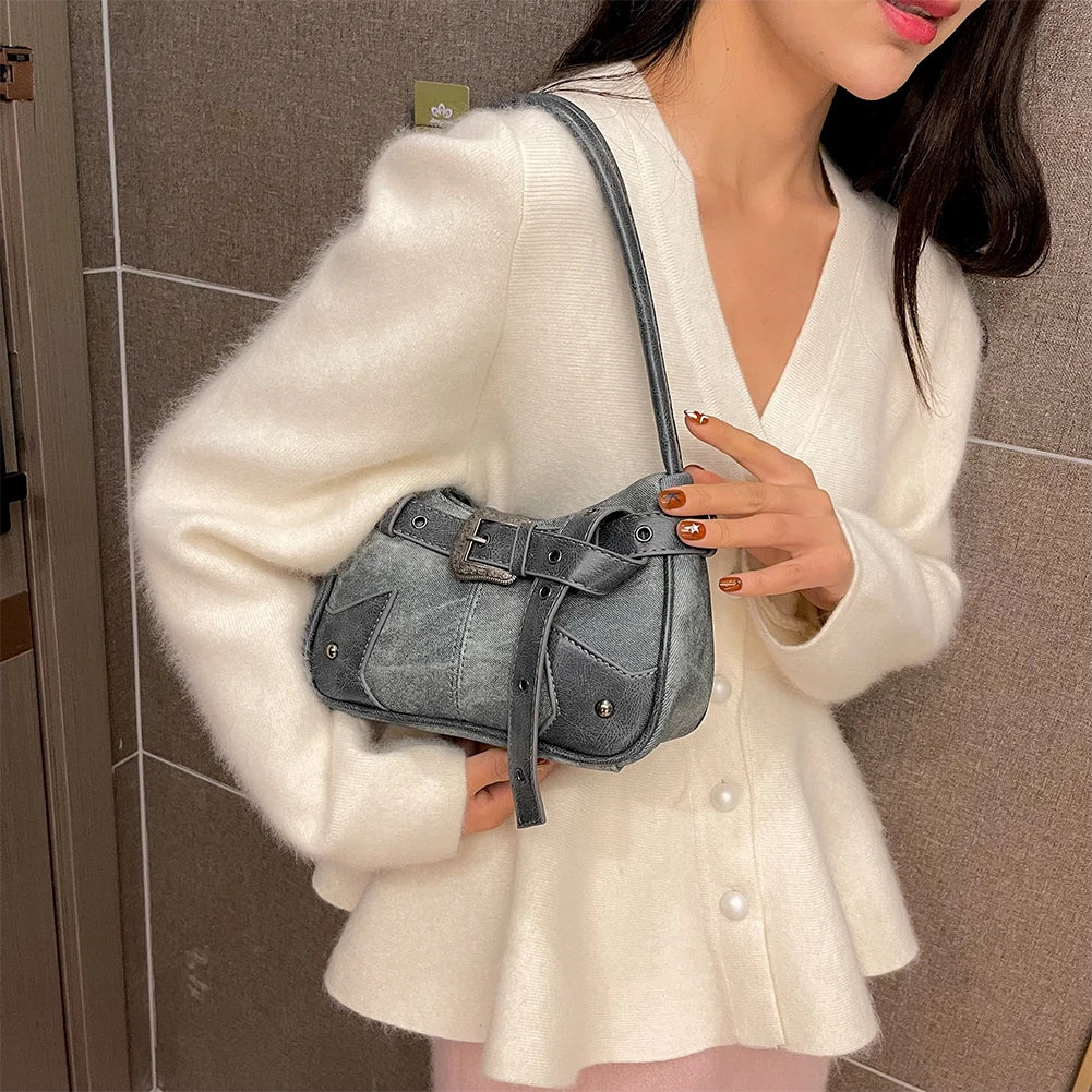 Canvas & Leather Stylevia Shoulder Bag