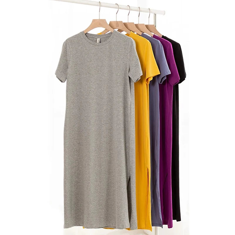 Womens Casual Loose Fit T-shirt Dress