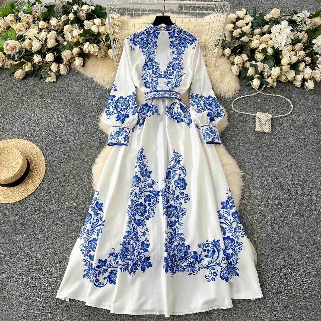 blue dress with white embroidery self-portrait - White And Blue Embroidered Midi Dress main image 0