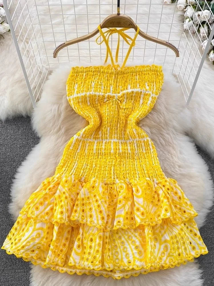 knee length dresses for ladies Belle Lace Trim Corset Mini Dress