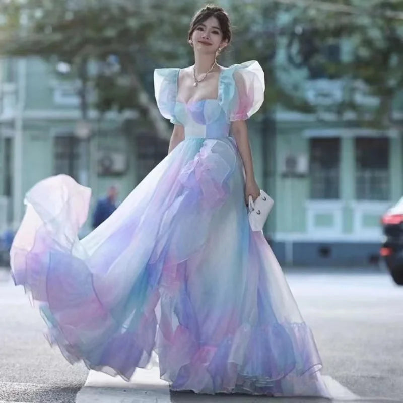 Pastel rainbow maxi dress on sale