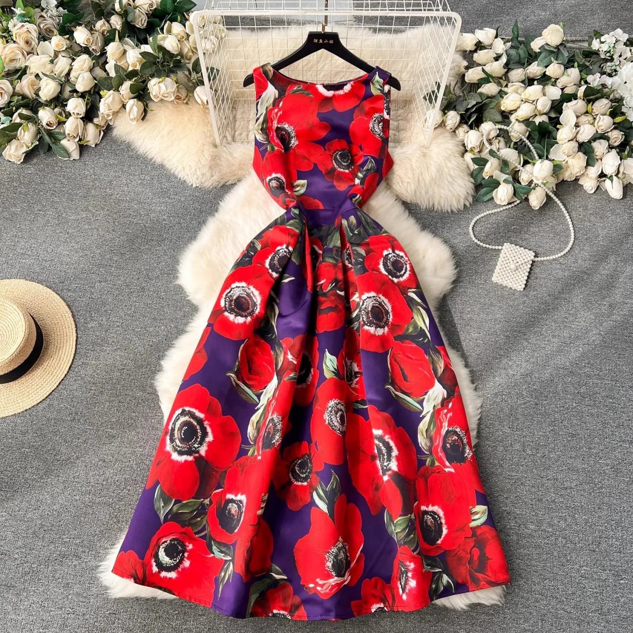 Red poppy dress on sale