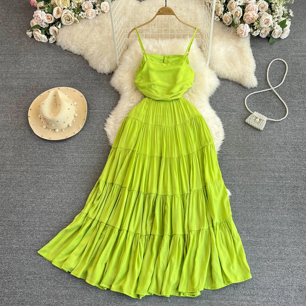 Bright green summer dress outlet