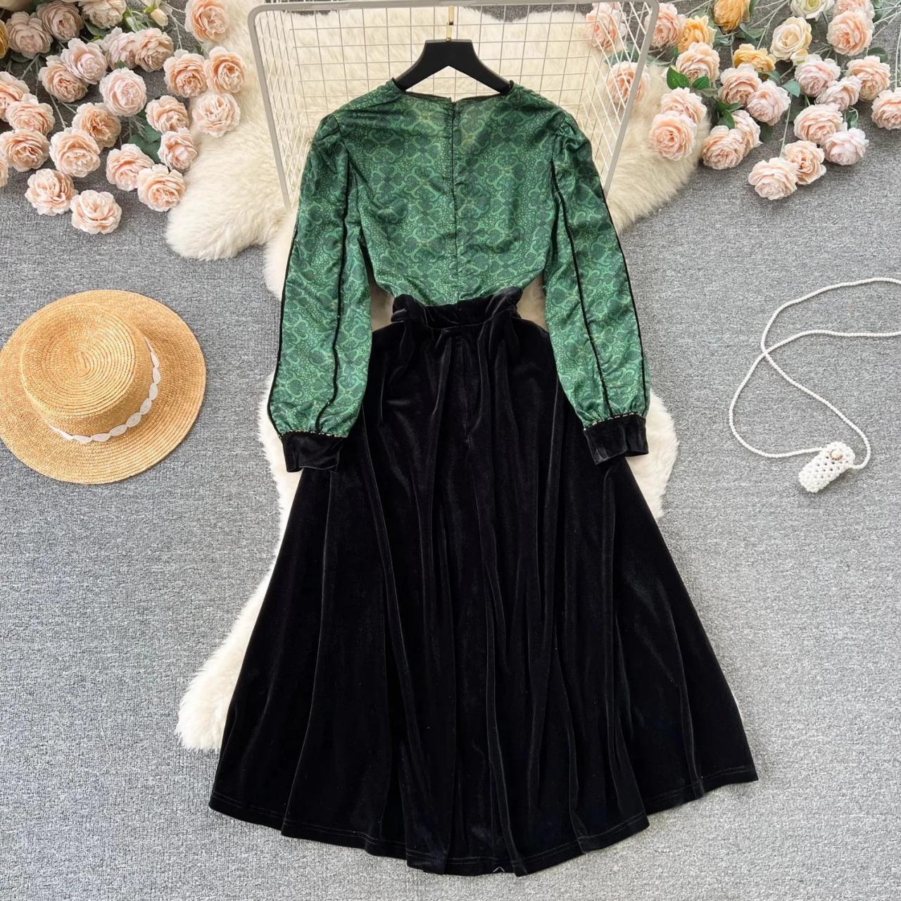 green velvet midi dress long sleeve Isn't This Fun Green Cotton Eyelet Tie Waist Mini Dress main image 1