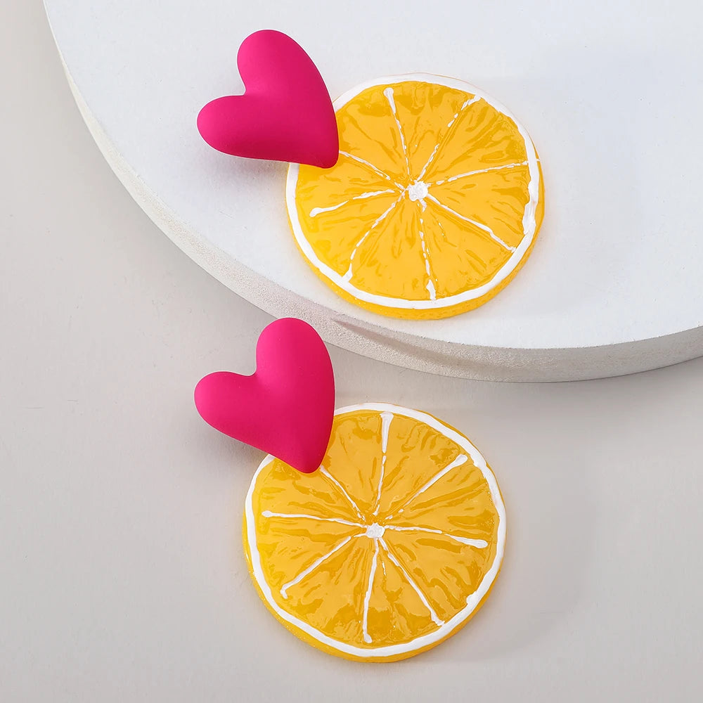 Lime Slice Statement Earrings
