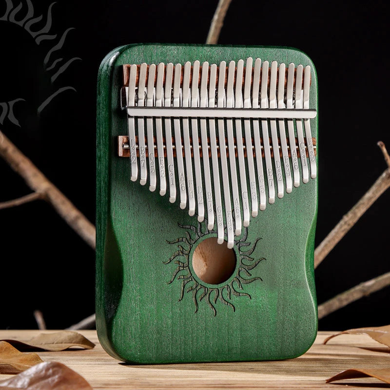 Mahogany Sun Engraved 17 key Kalimba Thumb Piano