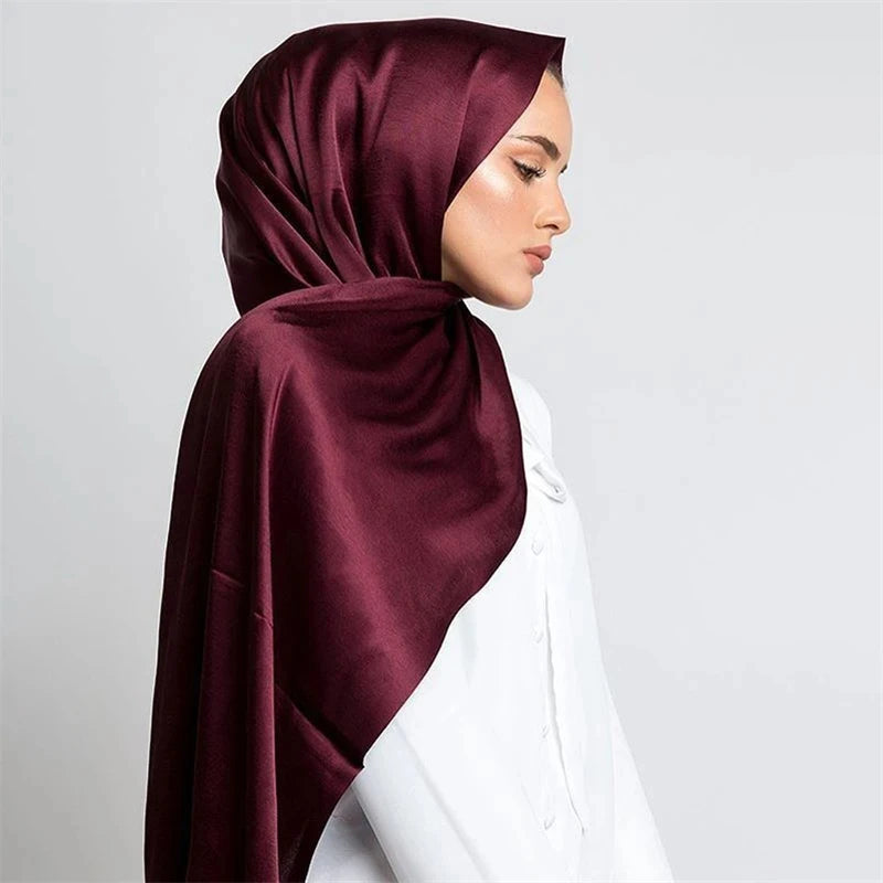 Elegant Champagne color shiny & silky cotton hijab