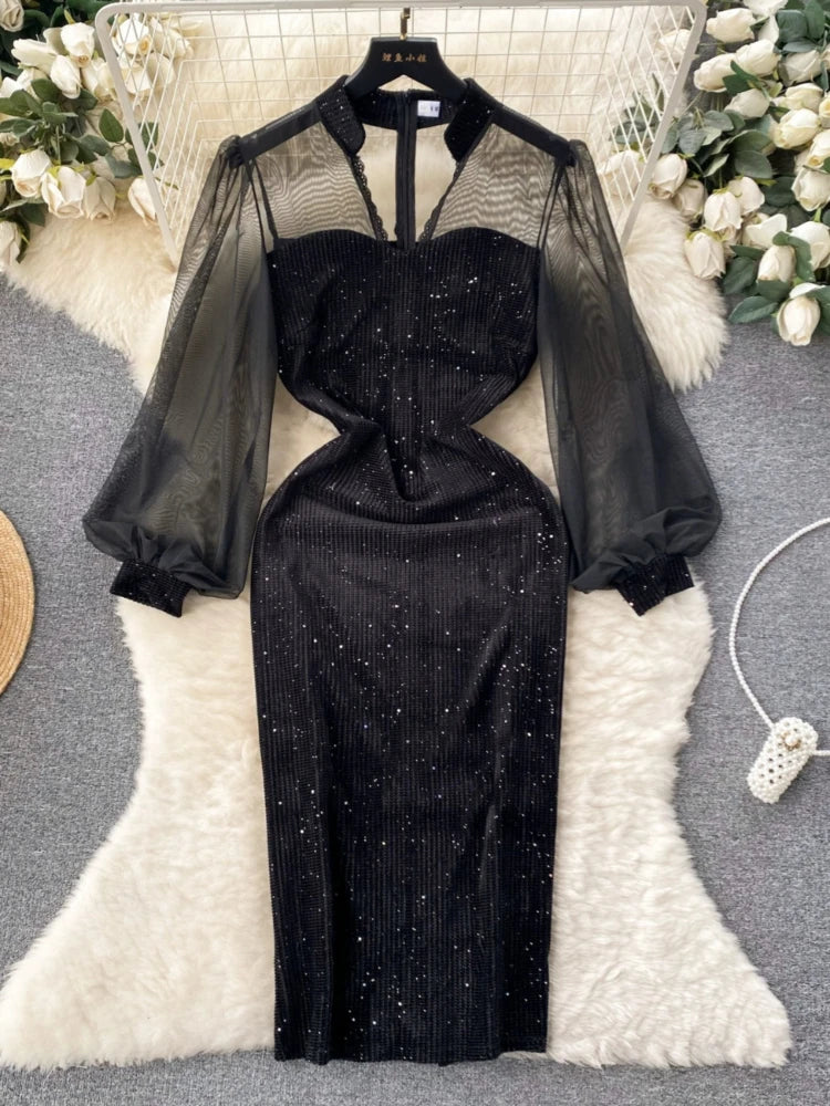princess polly baby blue dress AX Paris Black Long Sleeve Sash Bodycon Midi Dress main image 1
