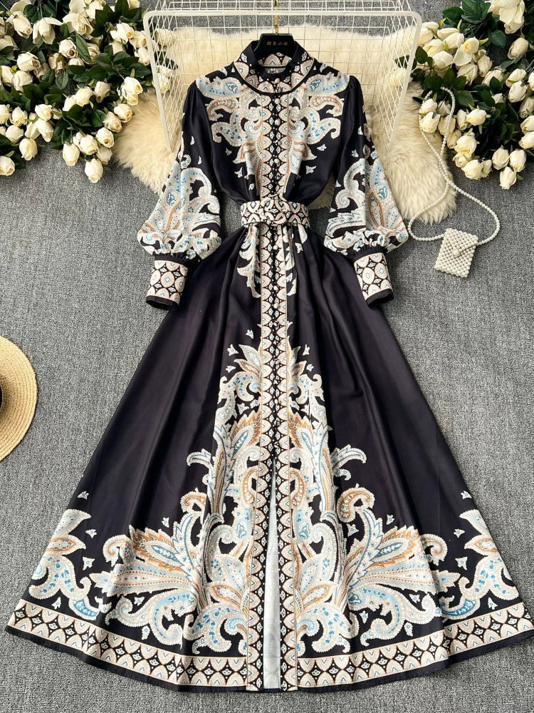 Maristella™ – Elegant Floral Print Maxi Dress main image 1