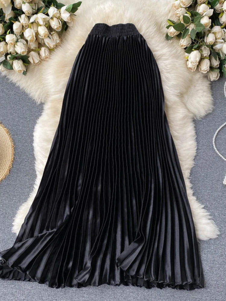 LUX EMERALD PLEATED VACATION- SKIRT main image 1