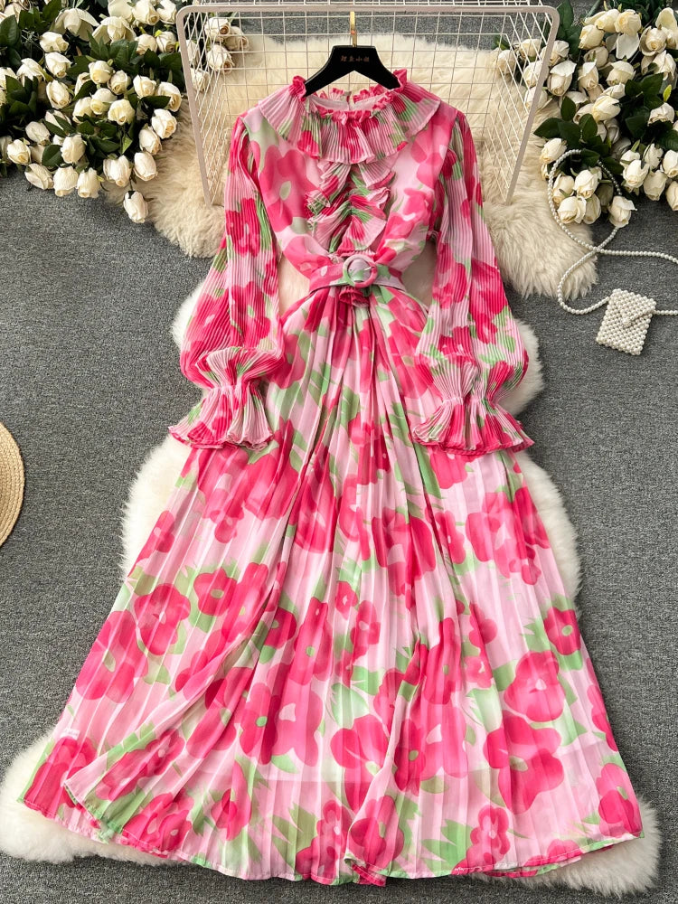 green emerald velvet dress It's My Perspective Mini Dress - Pink and Green