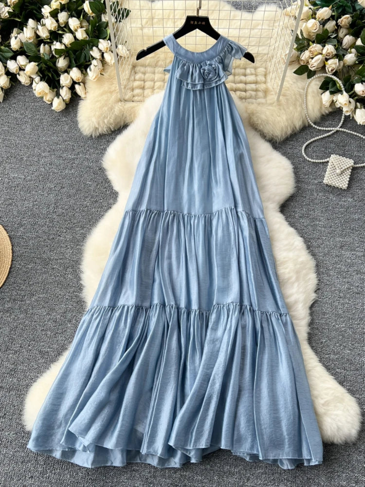 chinese dress ladies PRETTYGARDEN Womens Eyelet Cover Up Dress Summer Vacation Resort Maxi