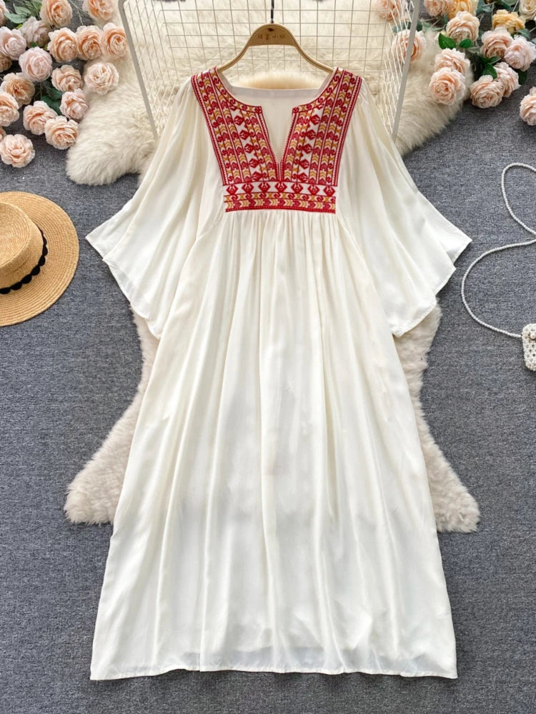red and white kaftan dress STRIPE KAFTAN DRESS  dash and dot