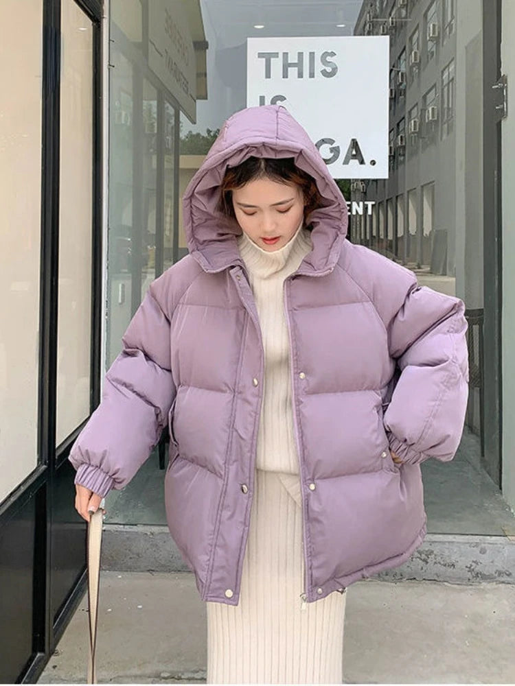Purple down jacket discount