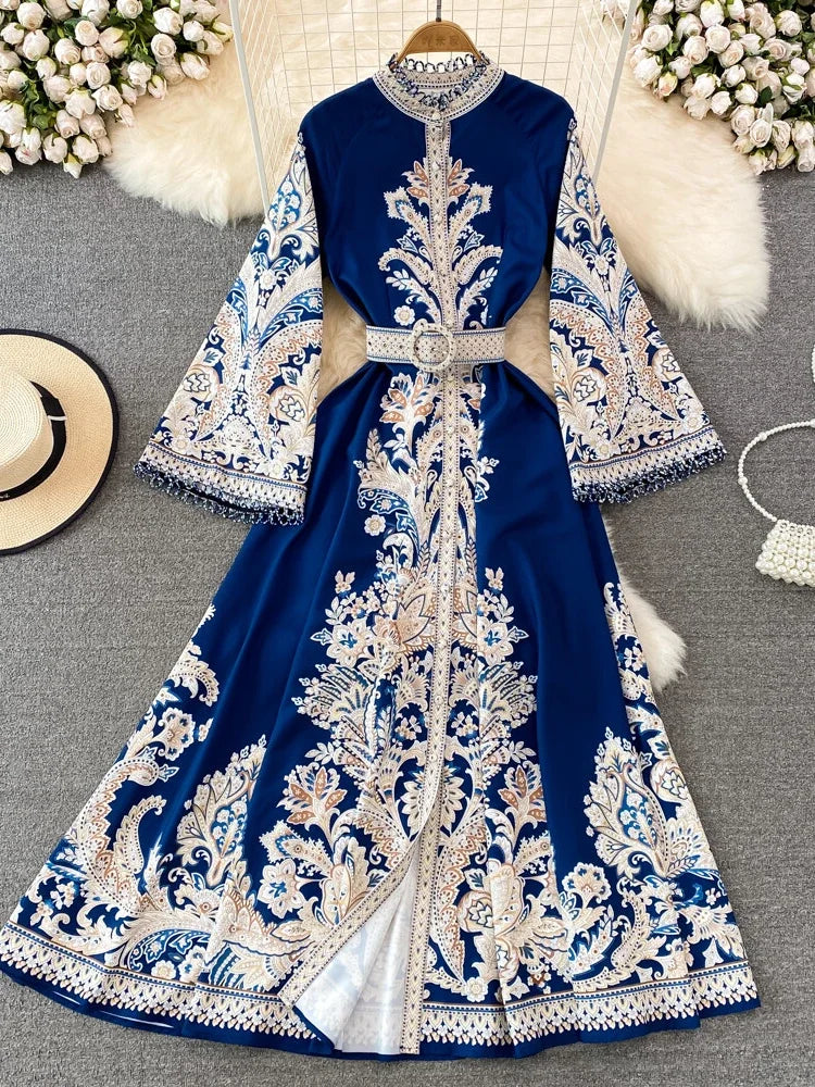 navy embroidered maxi dress Katherine Maxi Dress main image 0