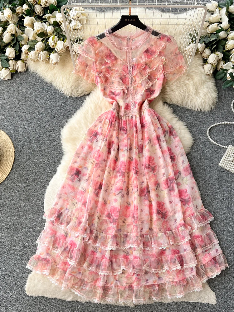 pink casual summer dresses Levmjia Summer Dresses For Women Plus Size Clearance Fashion Casual Solid  3/4 Sleeve One Ruffle Shoulder Mini Dress Pink