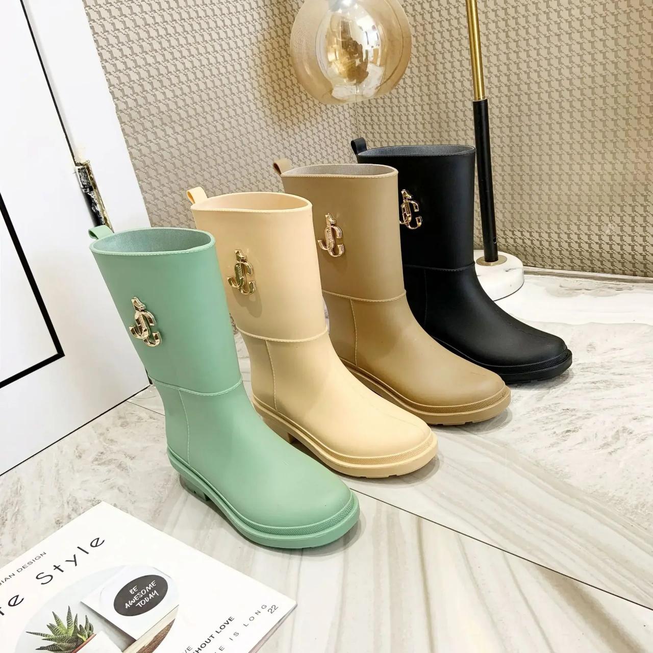 Mid calf rain boots hotsell