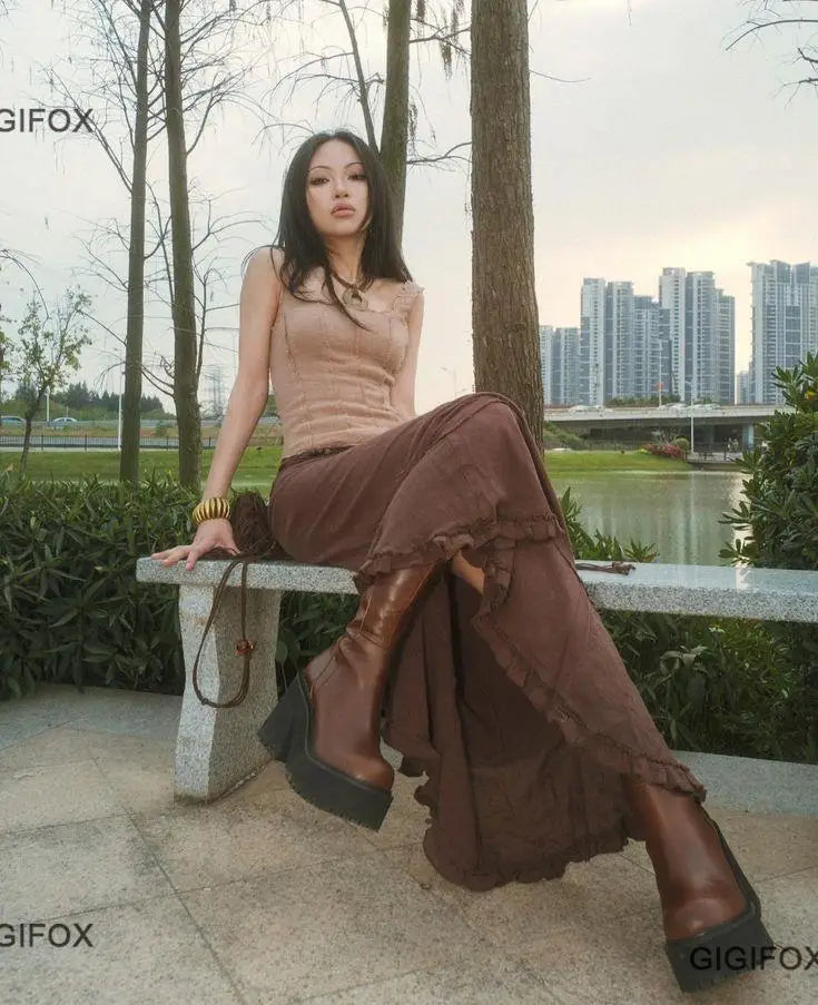 HEREU - Woman - Brown - Lace-Up
