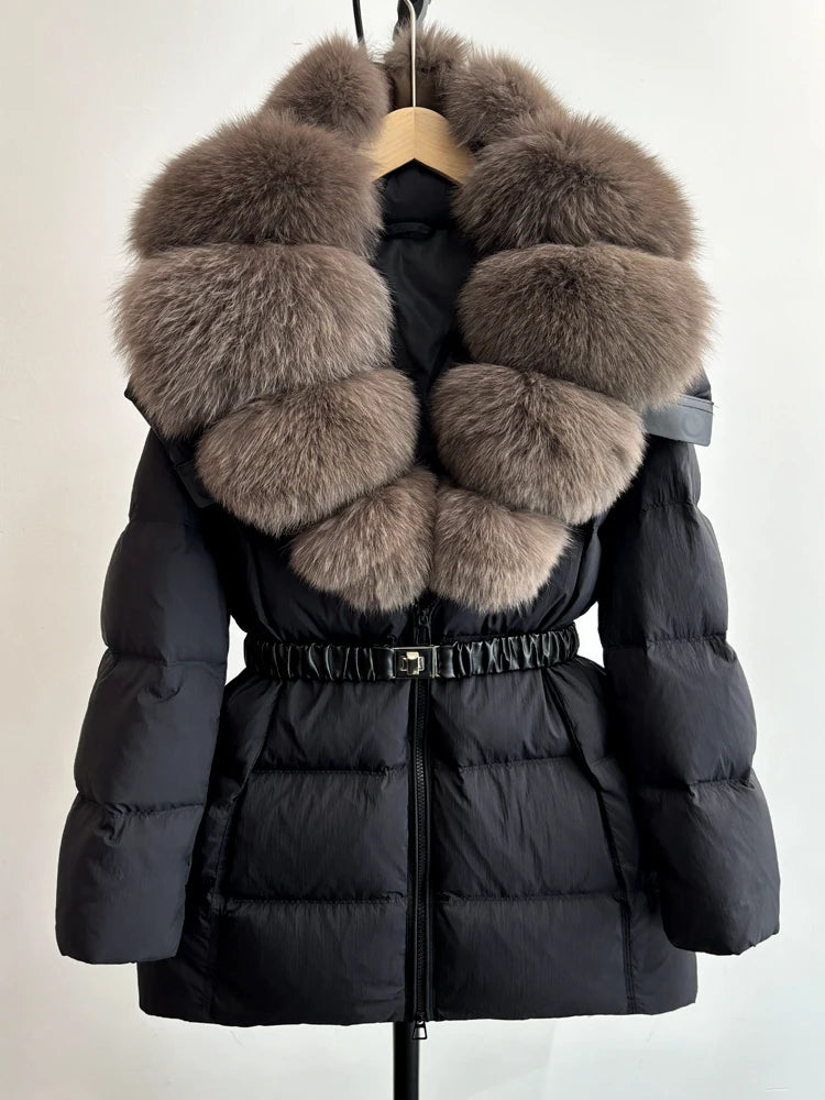 Womens prada coat with fur collar cheap