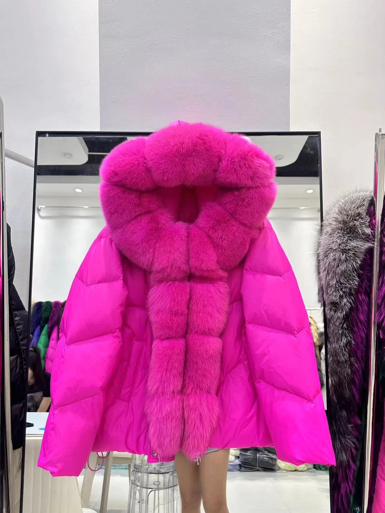 Fuchsia winter coat outlet