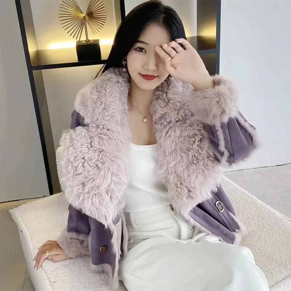 Short rabbit fur jacket outlet