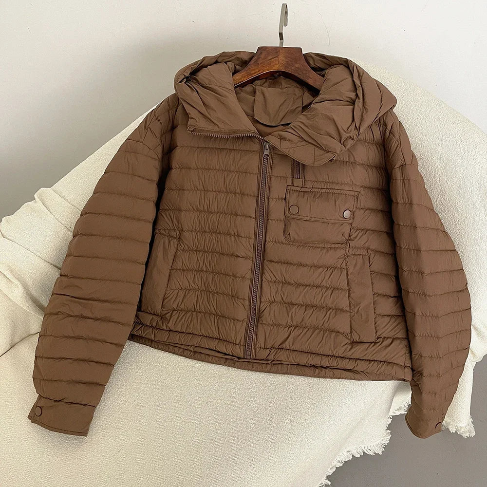 ダウンジャケット・コート SAINT LAURENT Women Bubble Jackets 815251Y5OA22576 Brown San Francisco Ultra Light Down Jacket, Packable – ViTESSE