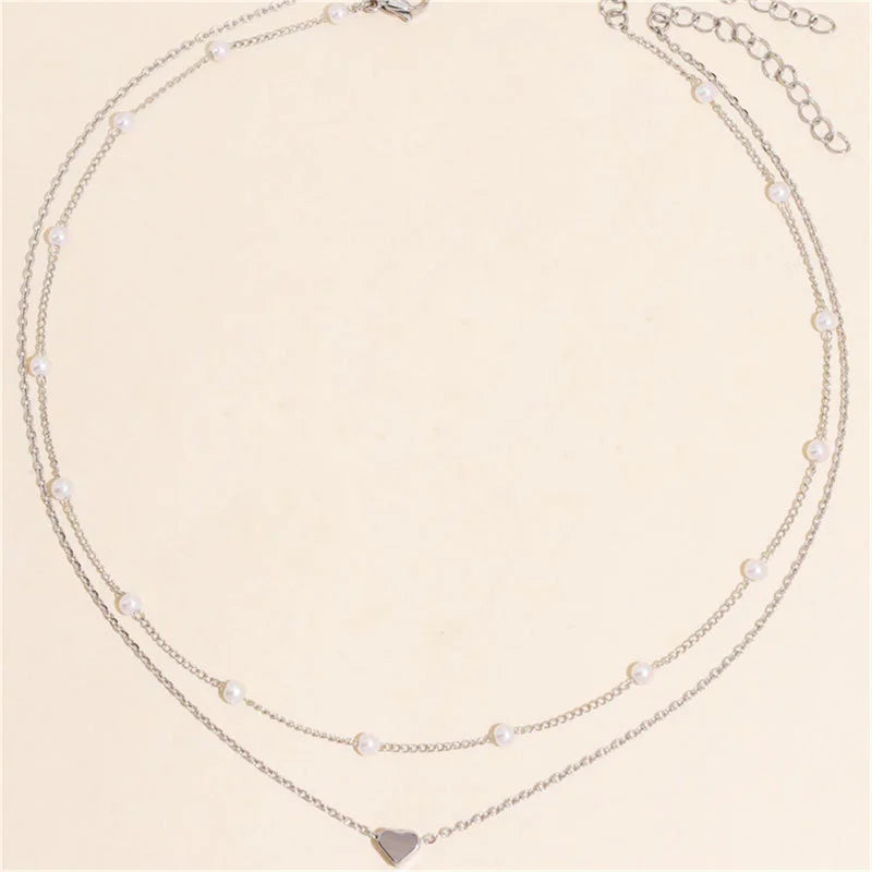 Paris Gold Silver Heart 2 layers