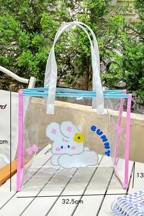 Fashion Rabbit Design Jelly Handbags