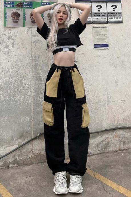 Casual High Waist Long Pants with Pockets