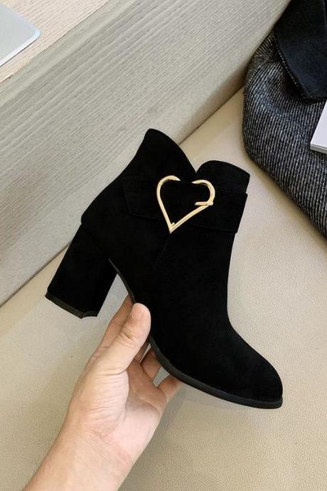Footwear Big Red Booties Heeled Suede Women's Ankle Boots Very High Heels Short Shoes For Woman Designer Luxury Quality In