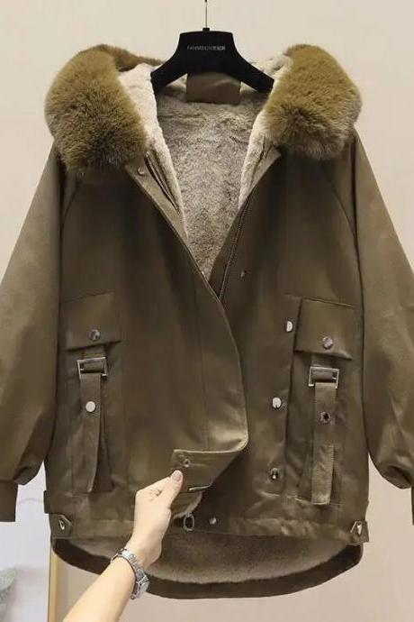 Winter Women&amp;#039;s Cold Coat Parkas Super Coats Fur Jacket Hooded Tops Snow Outercoat Wholesale