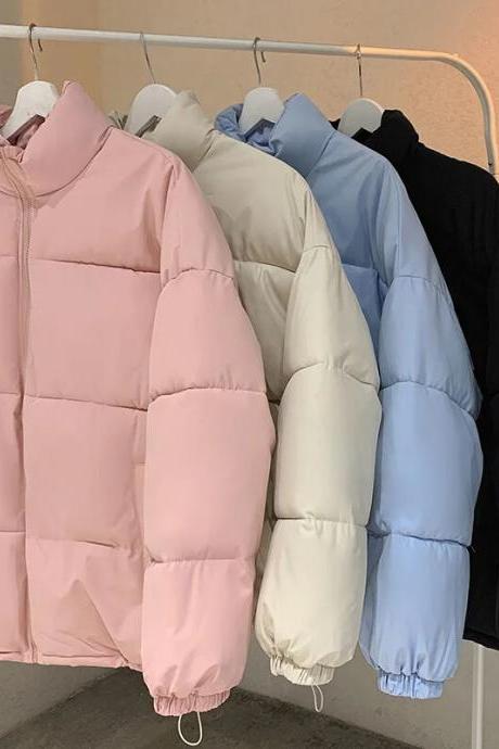 Winter Jacket Men Parkas Thicken Warm Coat Men&amp;#039;s Stand Casual Collar Jackets Solid Color Parka Coat Women Fashion Streetwear