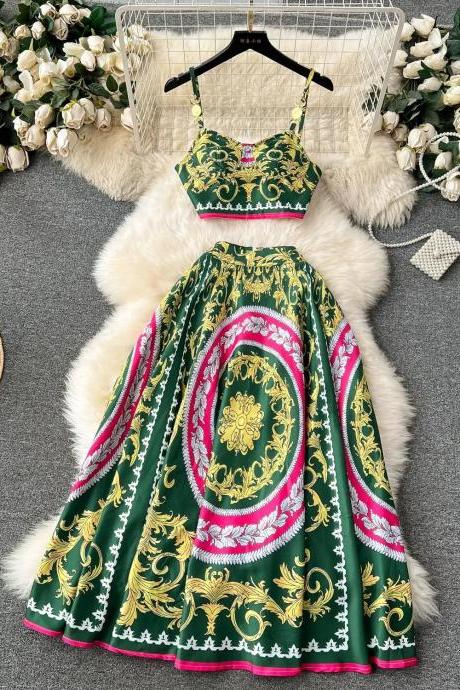 Womens Bohemian Sleeveless Dress With Vibrant Patterns