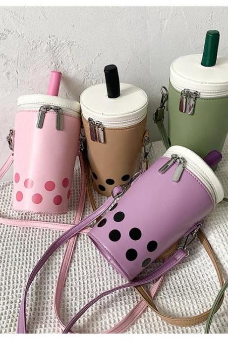 Insulated Polka Dot Tumbler With Shoulder Strap 500ml